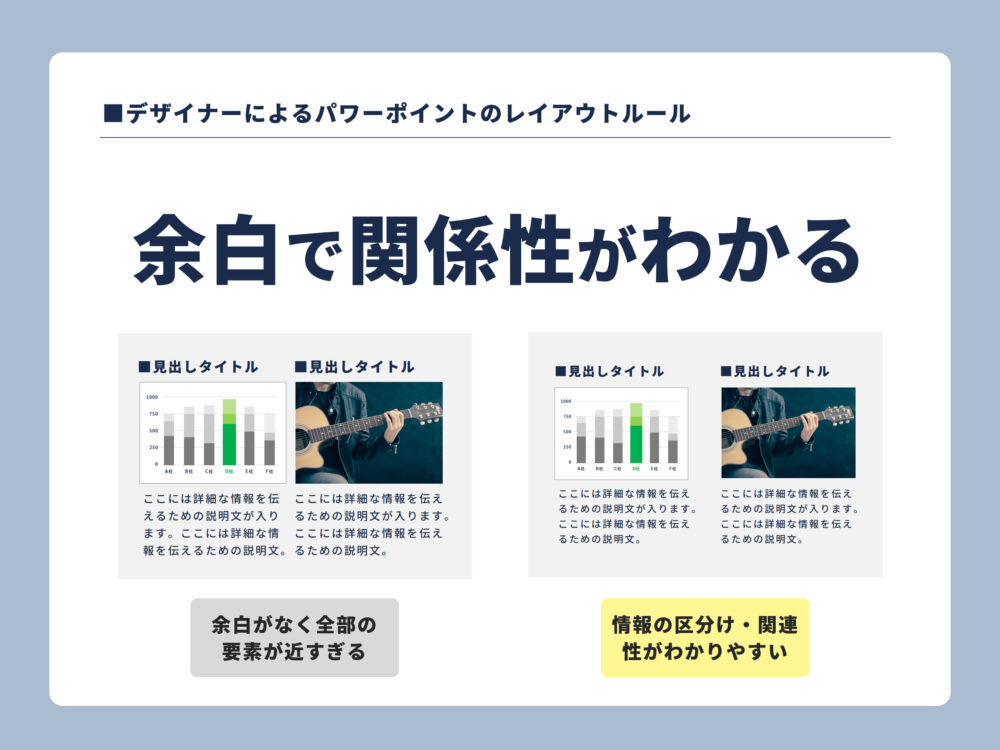 余白がないレイアウト例とあるレイアウト例