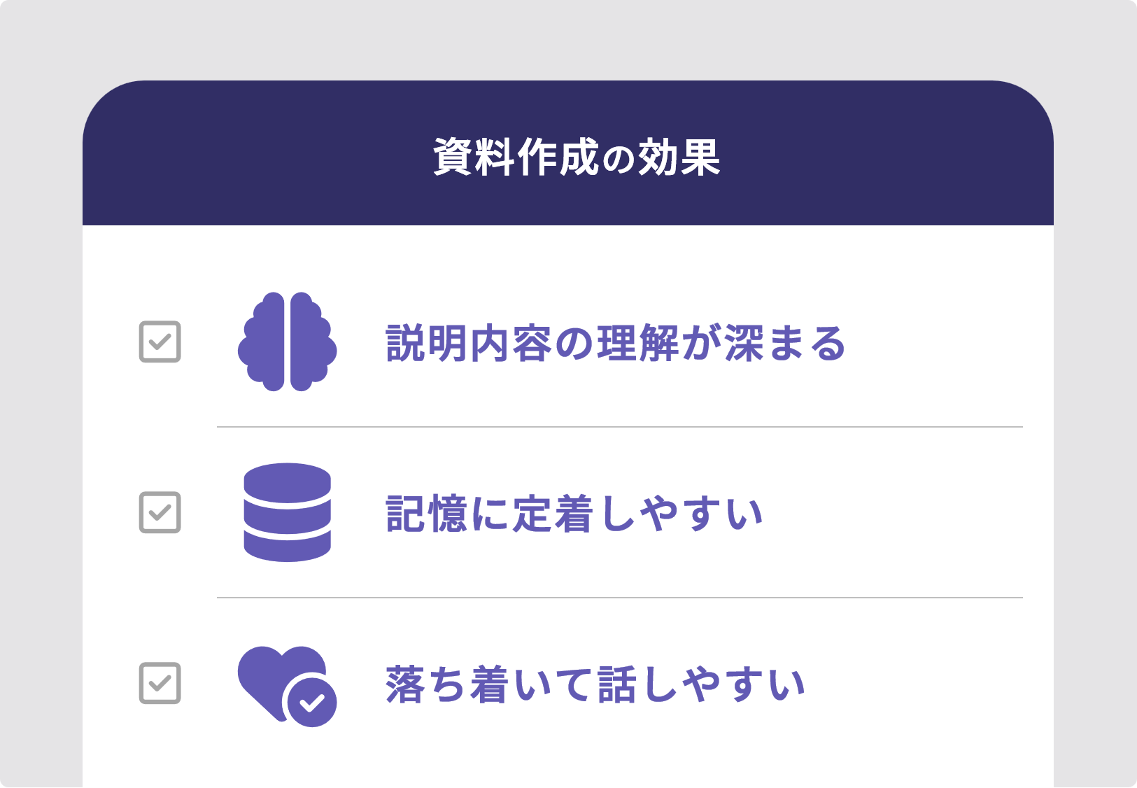資料作成の効果