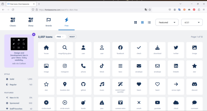 フォントオーサムのスクリーンショット